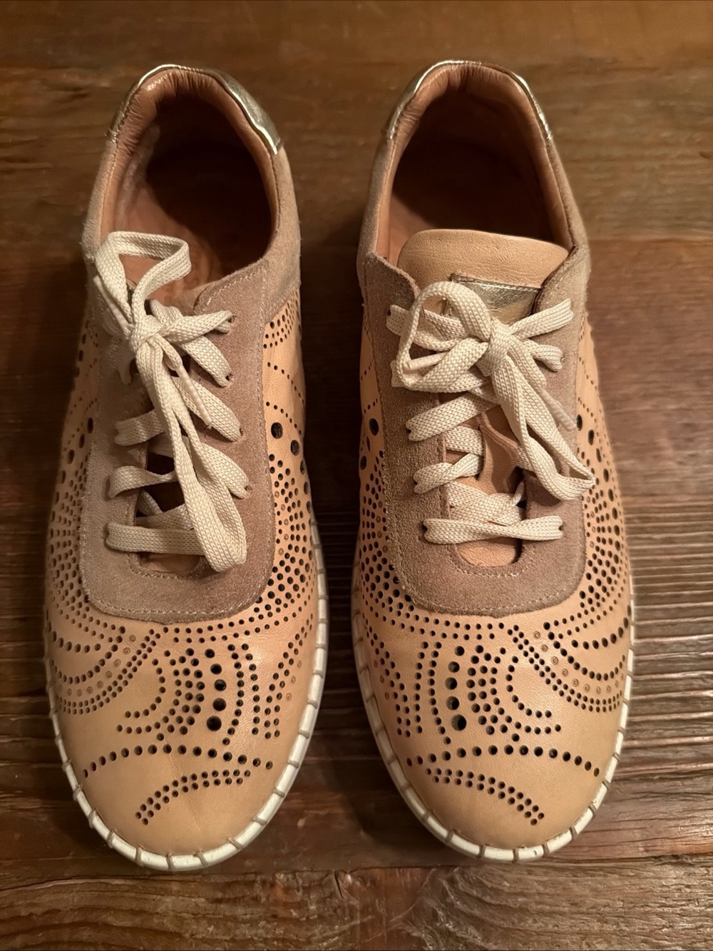 Spring Step Womens Jumilla Leather Tennis Shoes, Sneakers EU 39/8 Carmel